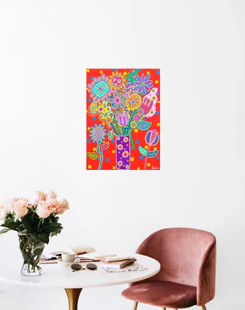 一歩踏み出す花たち