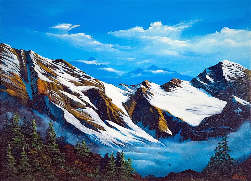 雪山と雲海