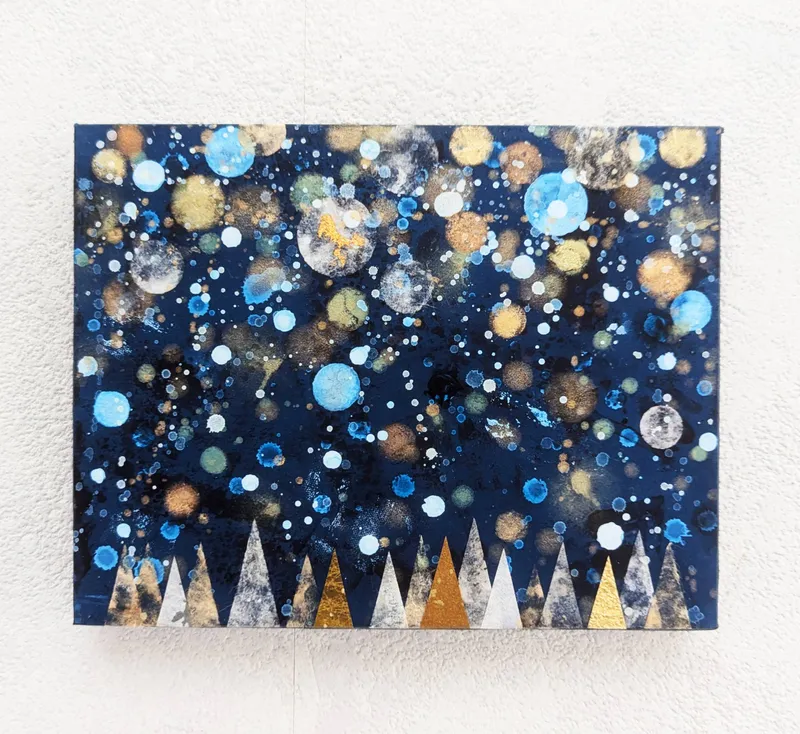 雪の森F0号（アクリル原画）