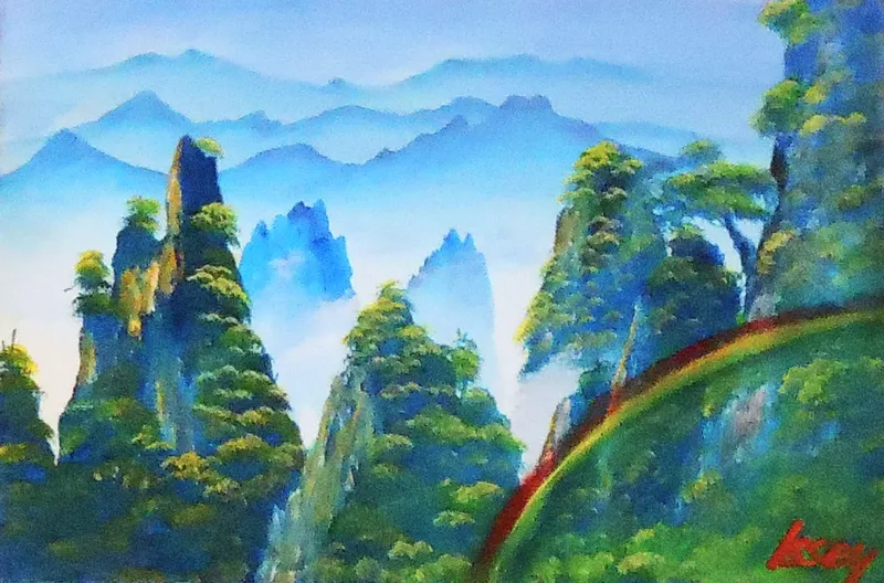 黄山の虹