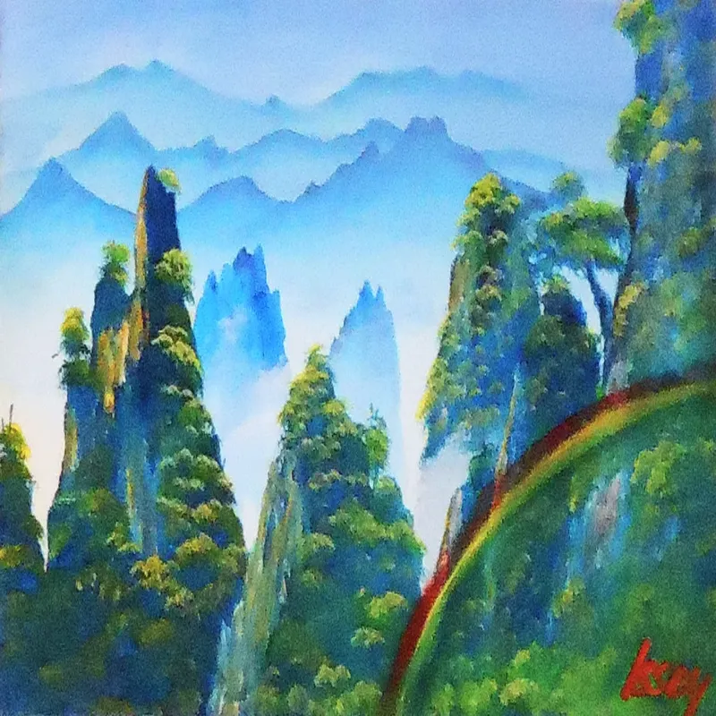 黄山の虹