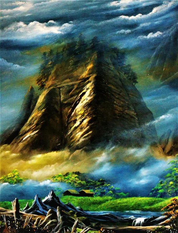 幻想・・・尾瀬・・・霞む山