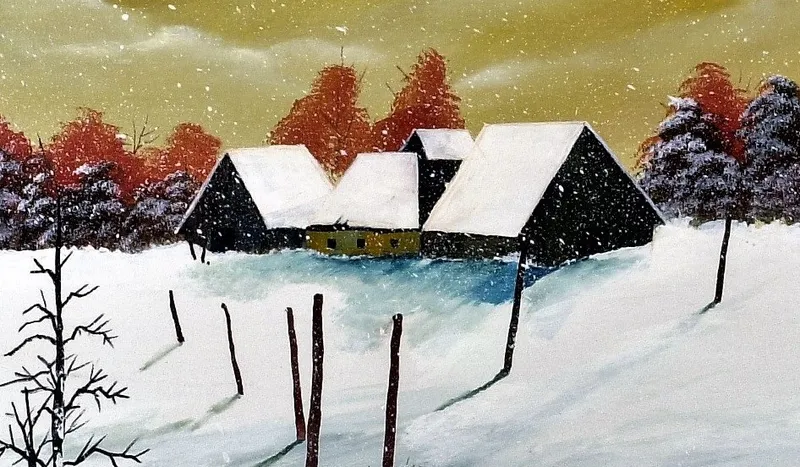 紅葉・突然の雪