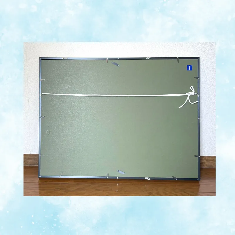 風景画「丘の街・パドゥーラ」油彩画 B3 / 額付き