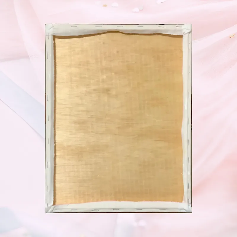 風景画「桜の京散歩」油彩画 F6 額付き