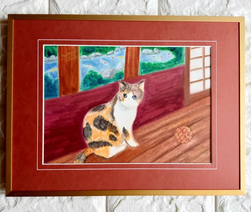 縁側の猫さん