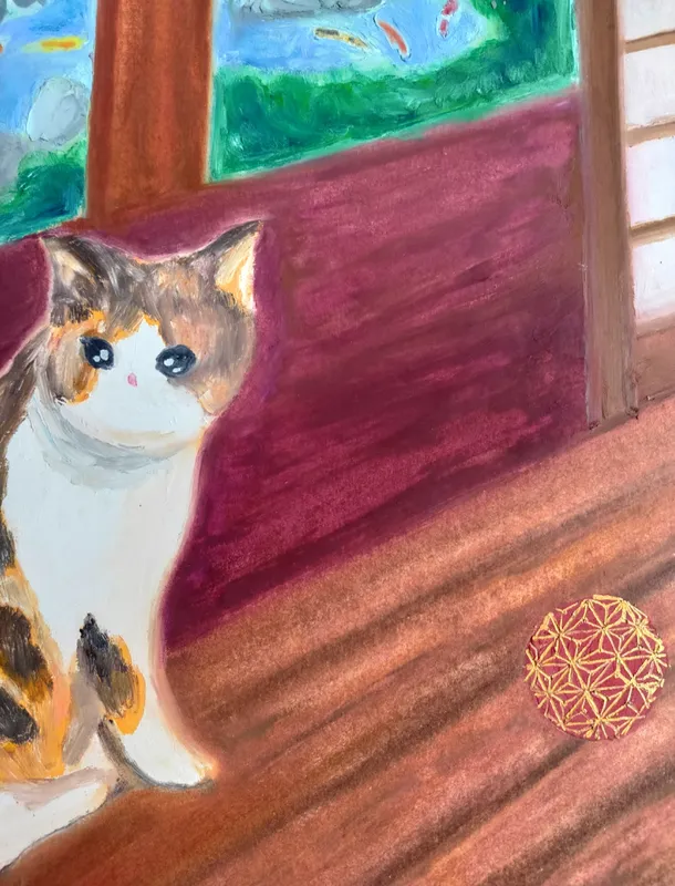 縁側の猫さん