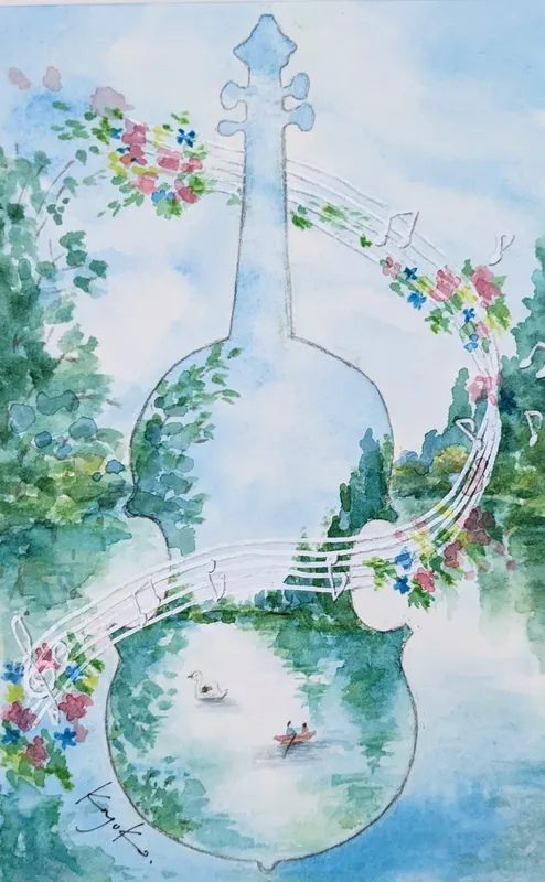 湖のほとりで
