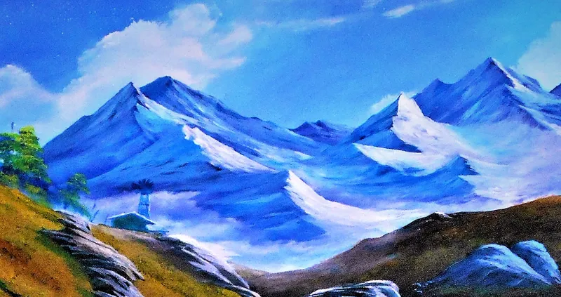 巨岩ゴロゴロの滝