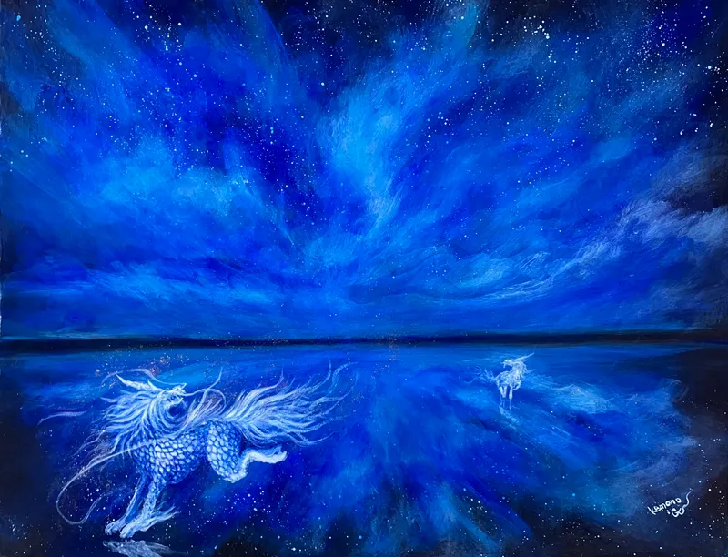 世界が溶け合う蒼の地平