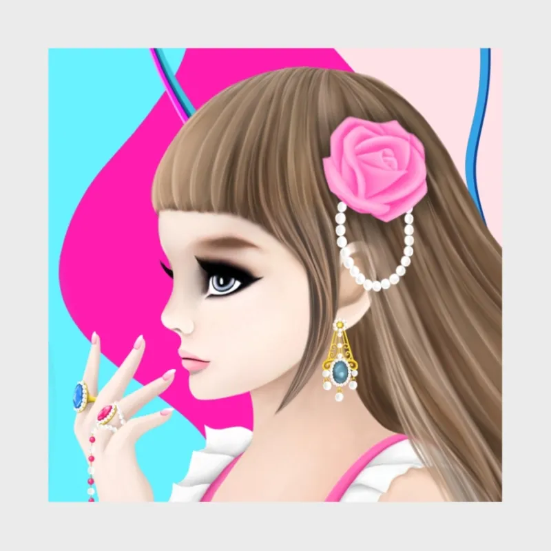 王女　薔薇の髪飾り