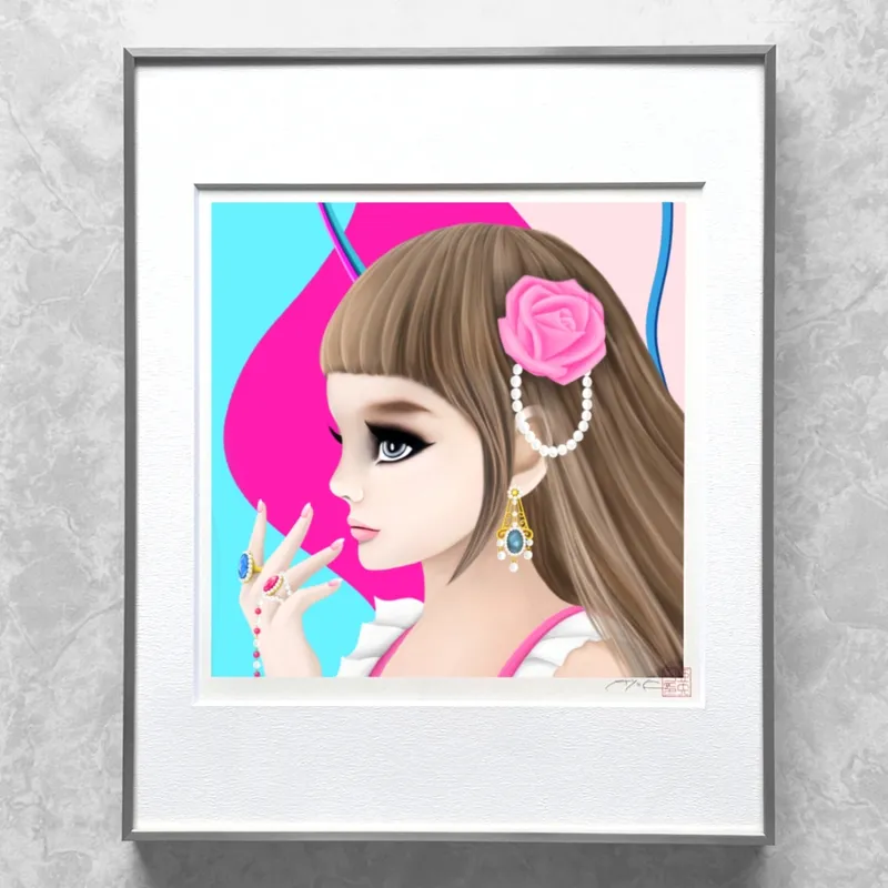 王女　薔薇の髪飾り