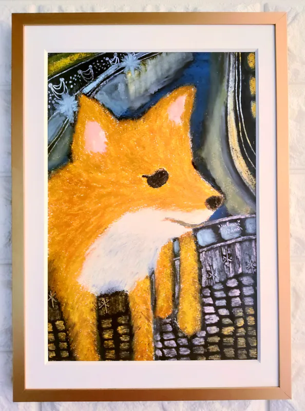 小樽運河ときつねさん