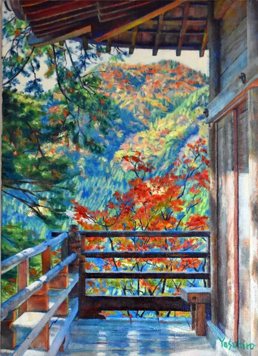 御影堂から望む秋