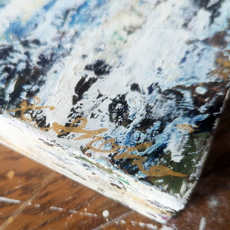 凍てつきと美しさ（油彩原画）