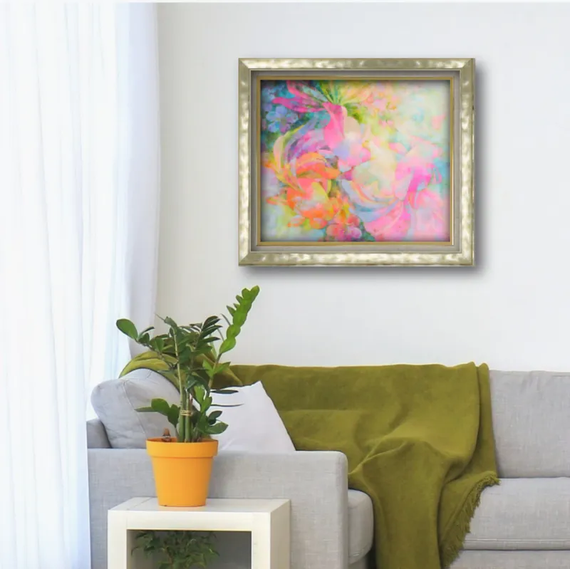 春の水面<金魚>