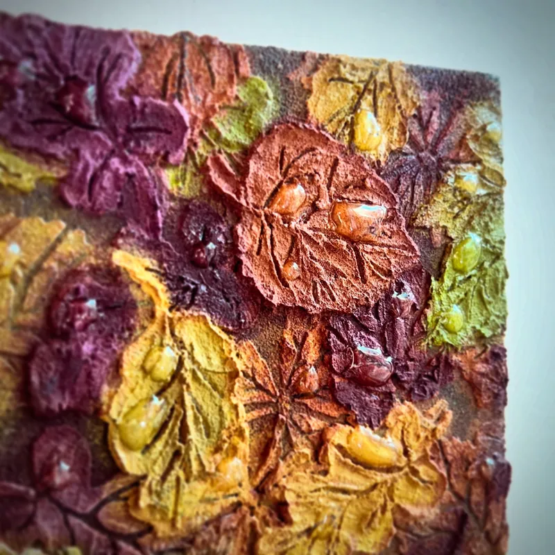 色づく森、雨上がり