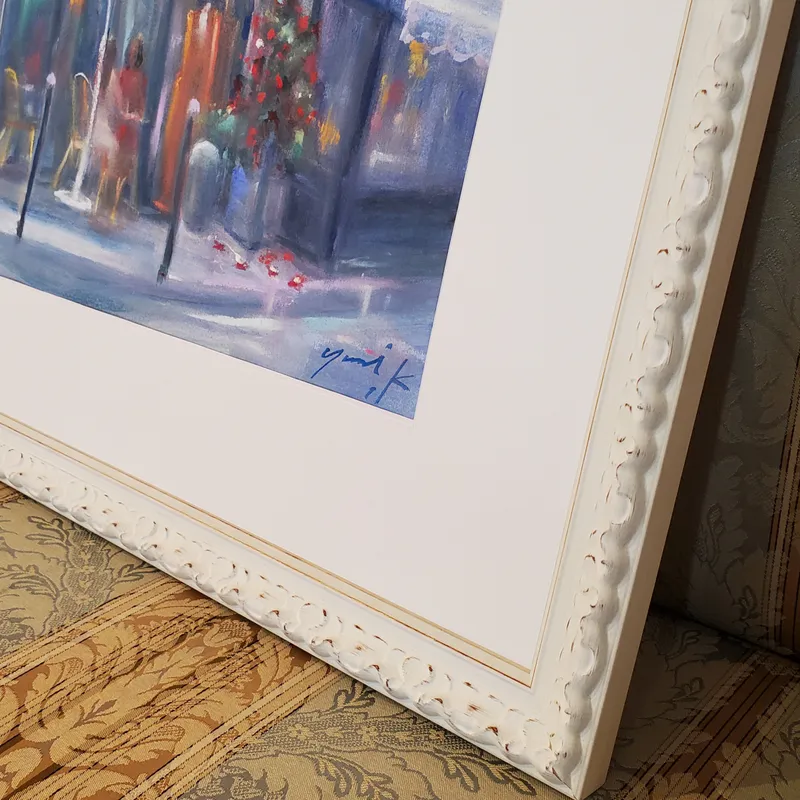 青と白のカフェテラス