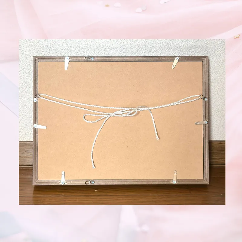 風景画「朝霜の蓮」油彩画・SM/額付き