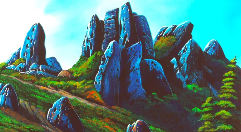 ブルー奇岩の山