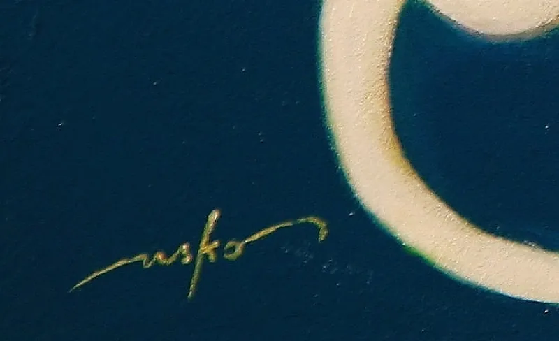 油彩画【歌姫と妖精】