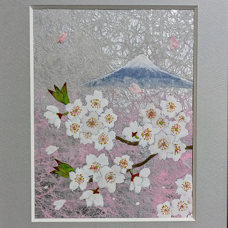 桜越しの富士山