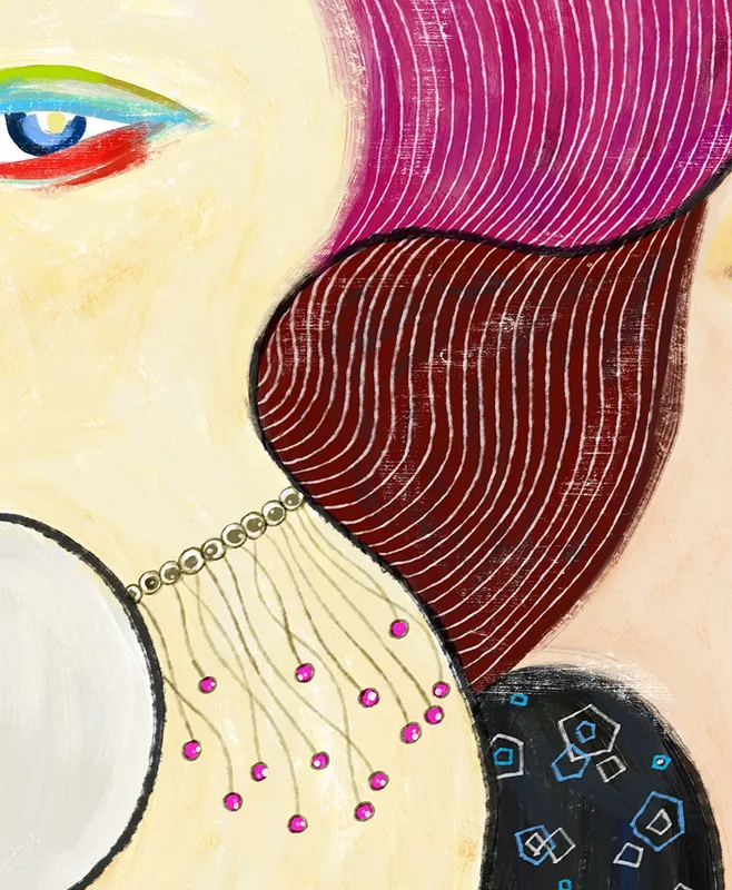 woman with her back to me