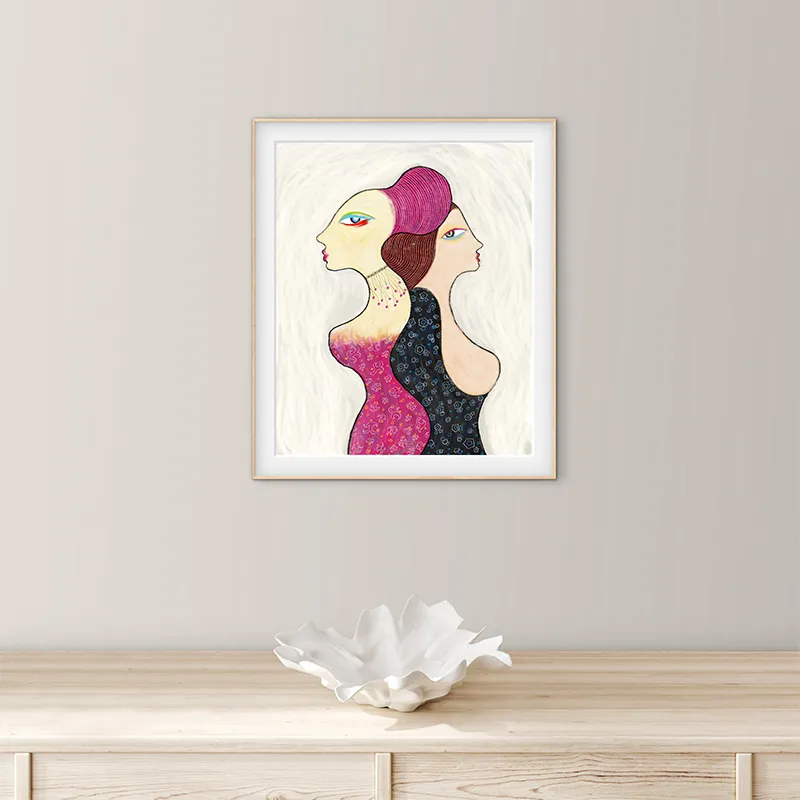 woman with her back to me