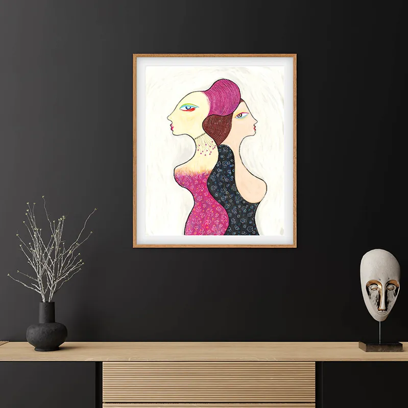 woman with her back to me