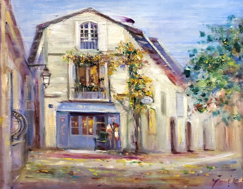 黄花藤の咲くお店