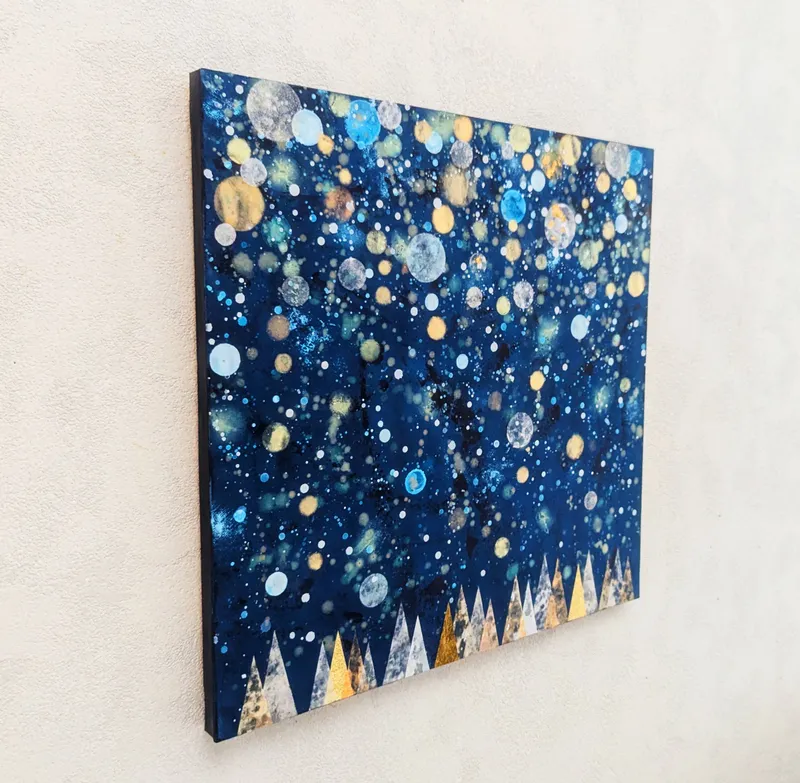 雪の森S6号（アクリル原画）