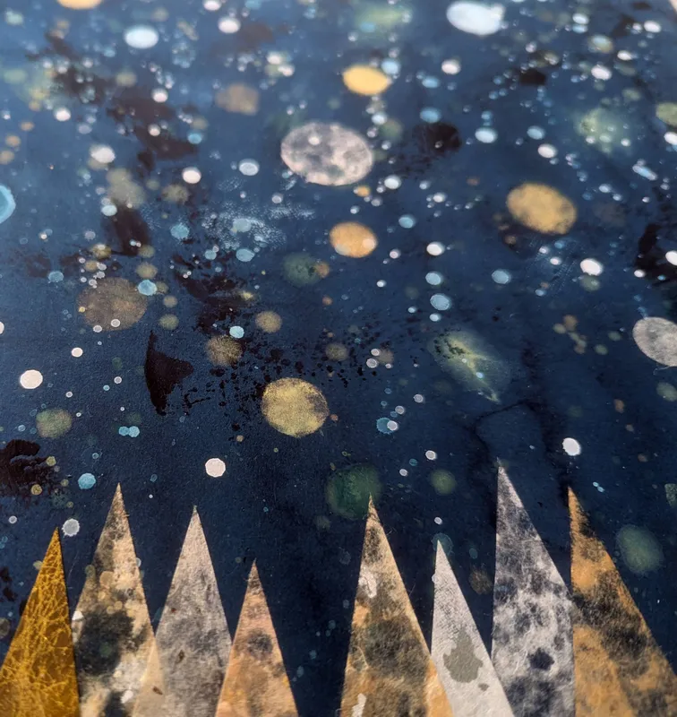 雪の森S6号（アクリル原画）