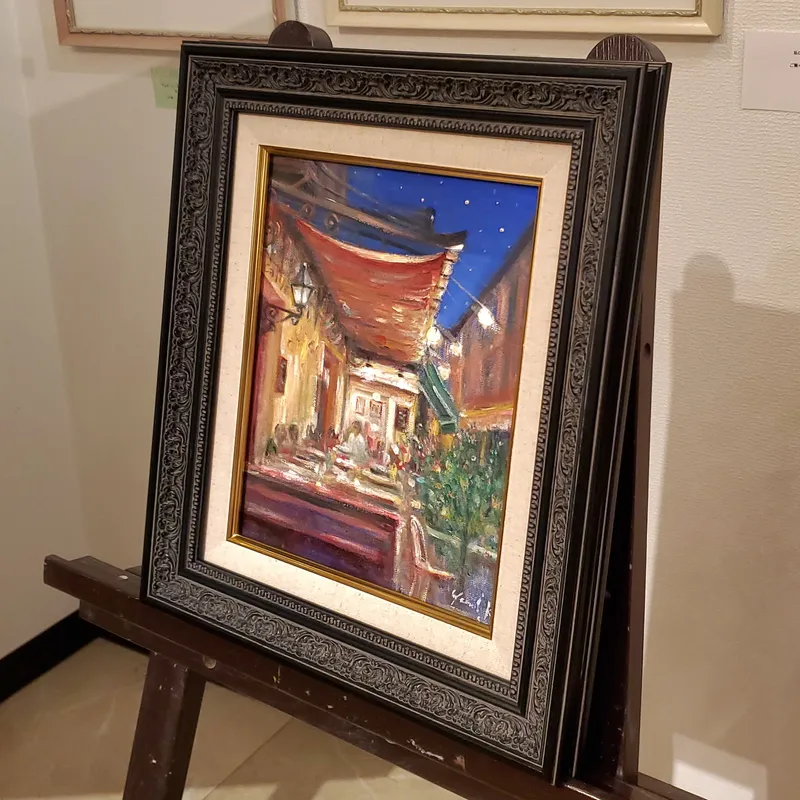 夜のカフェテラス