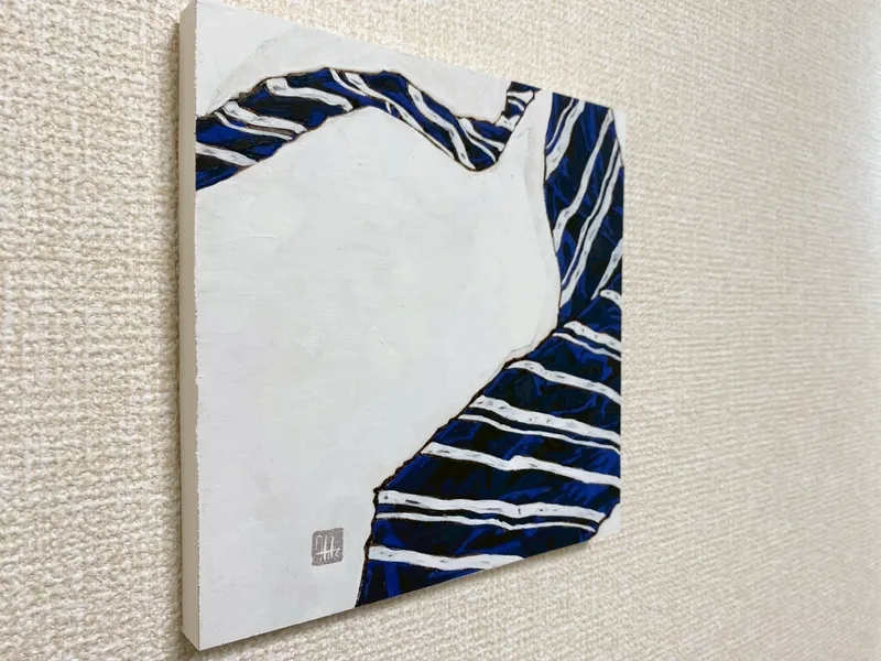 for.　-濃紺✖︎白-