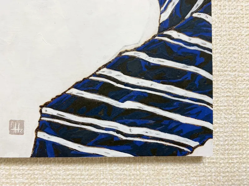 for.　-濃紺✖︎白-