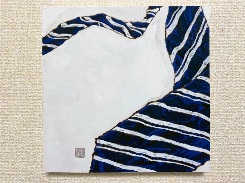 for.　-濃紺✖︎白-