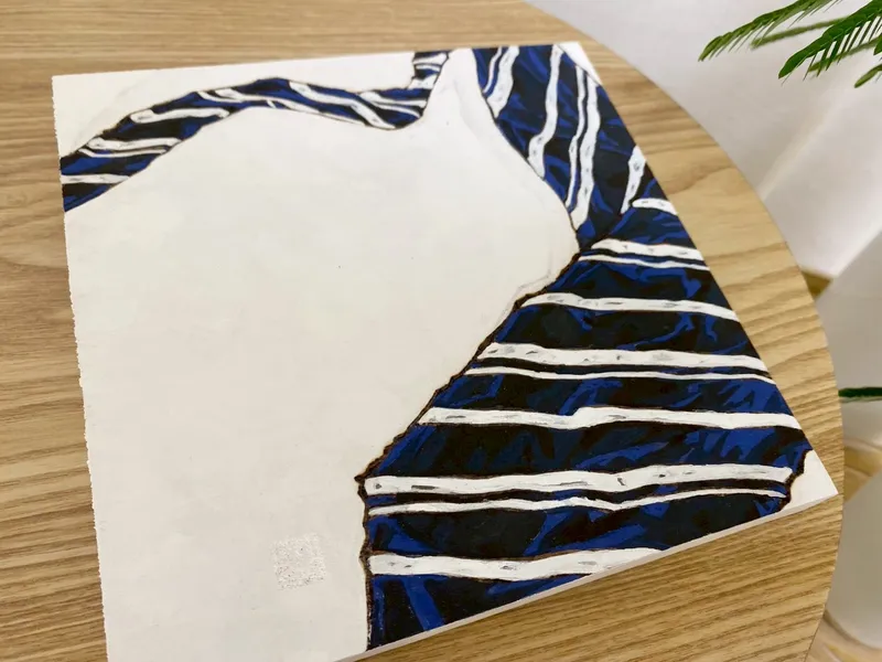 for.　-濃紺✖︎白-