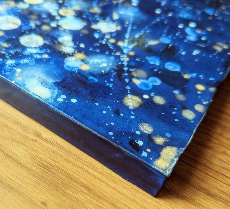 星と森P8号(アクリル原画)