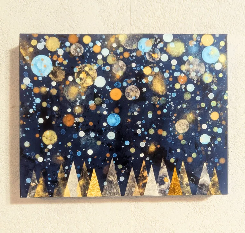 雪の森F0号（アクリル原画）