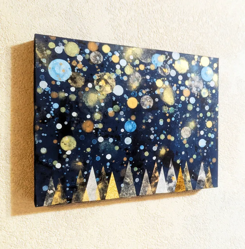 雪の森F0号（アクリル原画）