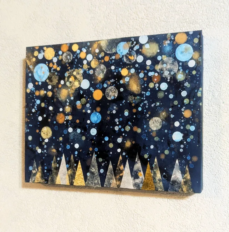 雪の森F0号（アクリル原画）