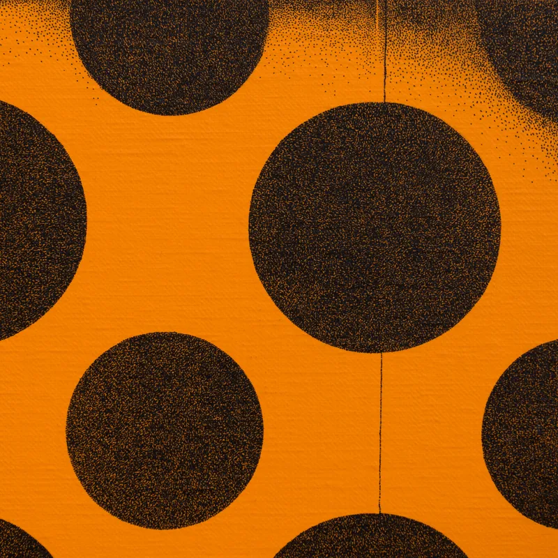 壁に描かれた水玉