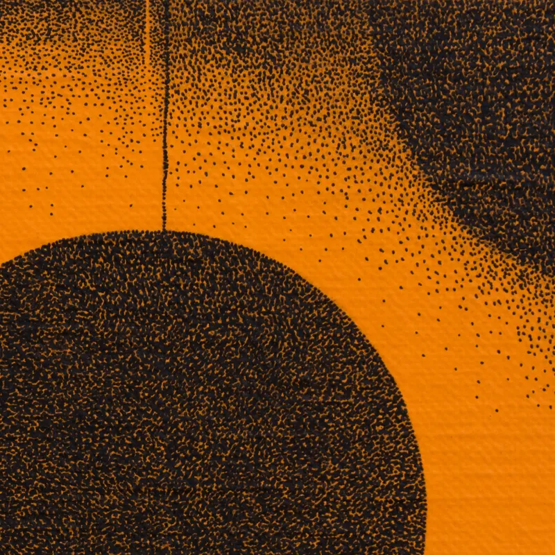 壁に描かれた水玉