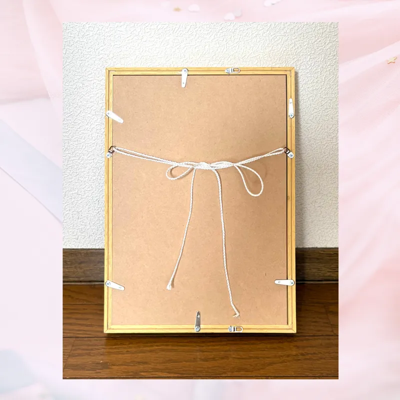 風景画「春の里山」油彩画　SM 額アクリル面