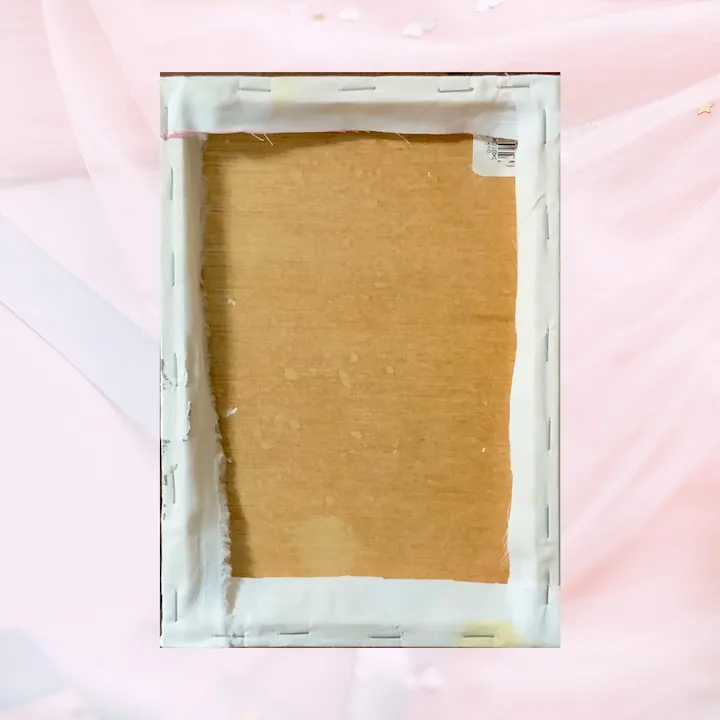 風景画「春の里山」油彩画　SM 額アクリル面