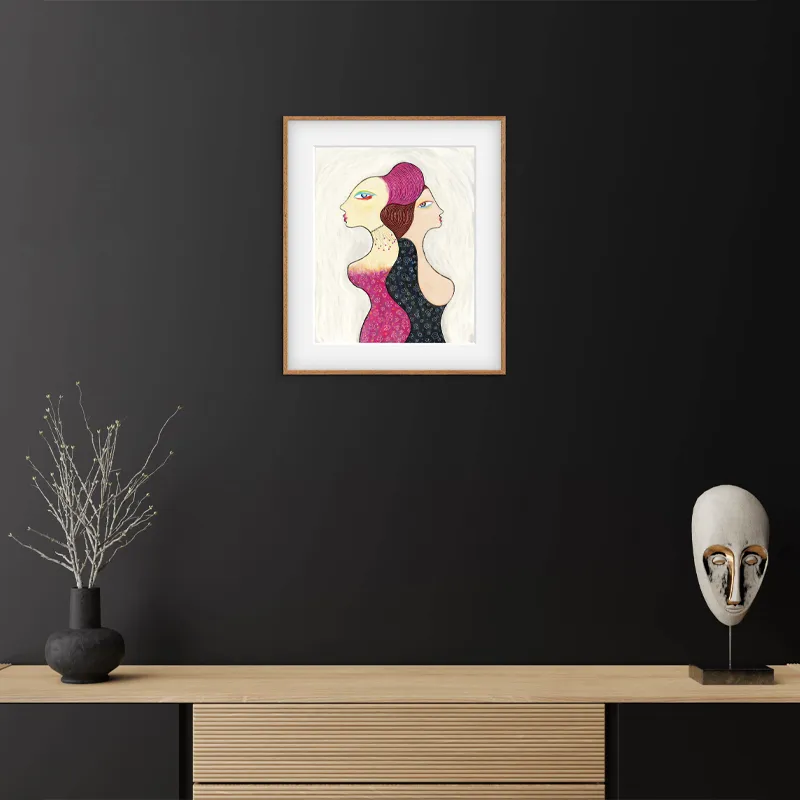 woman with her back to me