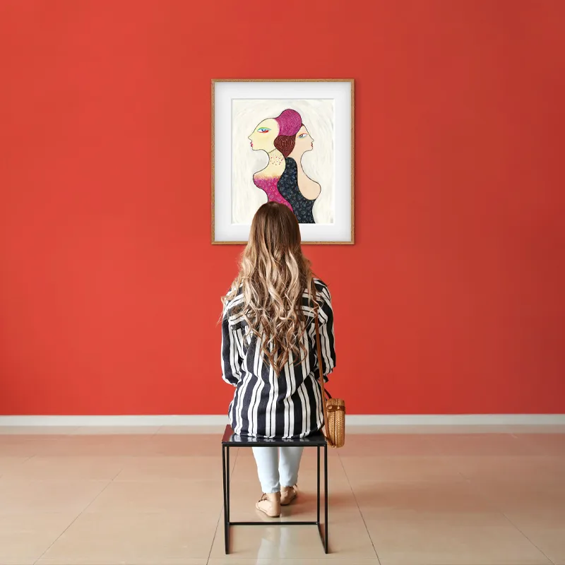 woman with her back to me