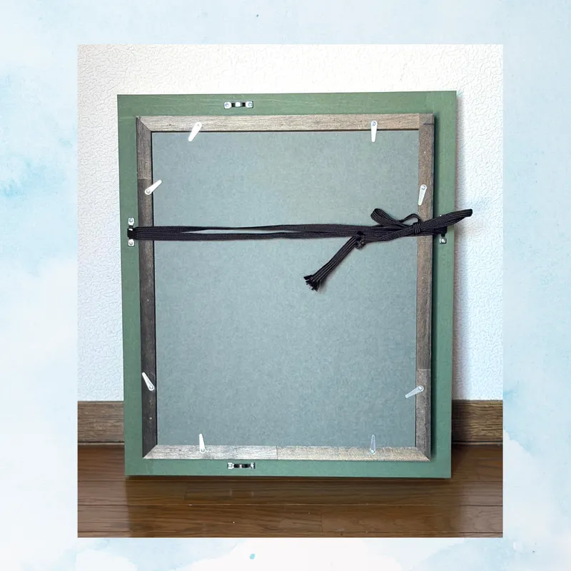 風景画「光の通り道」油彩画 F3 額付き