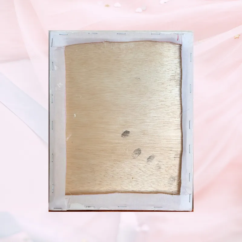 風景画「島の丘を彩るネモフィラ」油彩画 F3 額付き