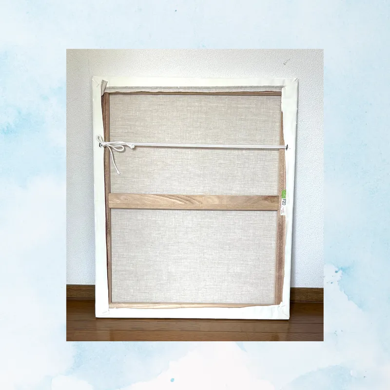 風景画「境内で憩う・艮神社」油彩画/F20 額なし